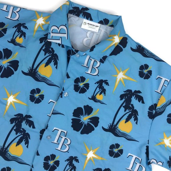 Tampa Bay Rays Hawaiian Shirt Men's Size Large MLB - Picture 10 of 12